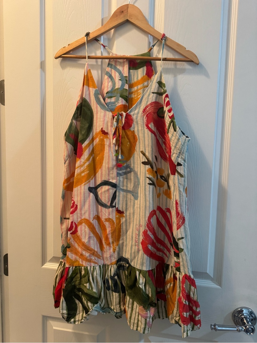 FARM Rio Colorful Printed Ruffle Mini Dress XL - Picture 3 of 7